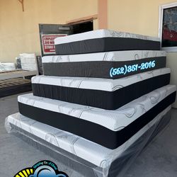 Cal king memory foam mattress and box spring bed set