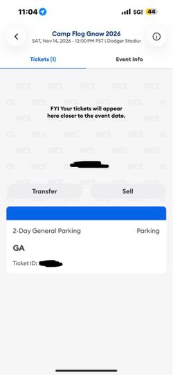 Camp Flog Gnaw 2026 2-Day Parking