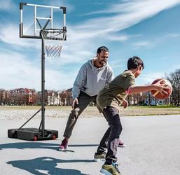 Portable Basketball Hoop & Goal Basketball System for Kids/Teenager Basketball Equipment,Adjustable Basketball 33.5" Backboard Rim Indoor Outdoor
