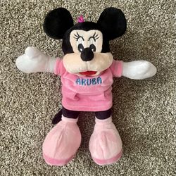 Very Rare 12” Minnie Mouse Plush Doll from Aruba  