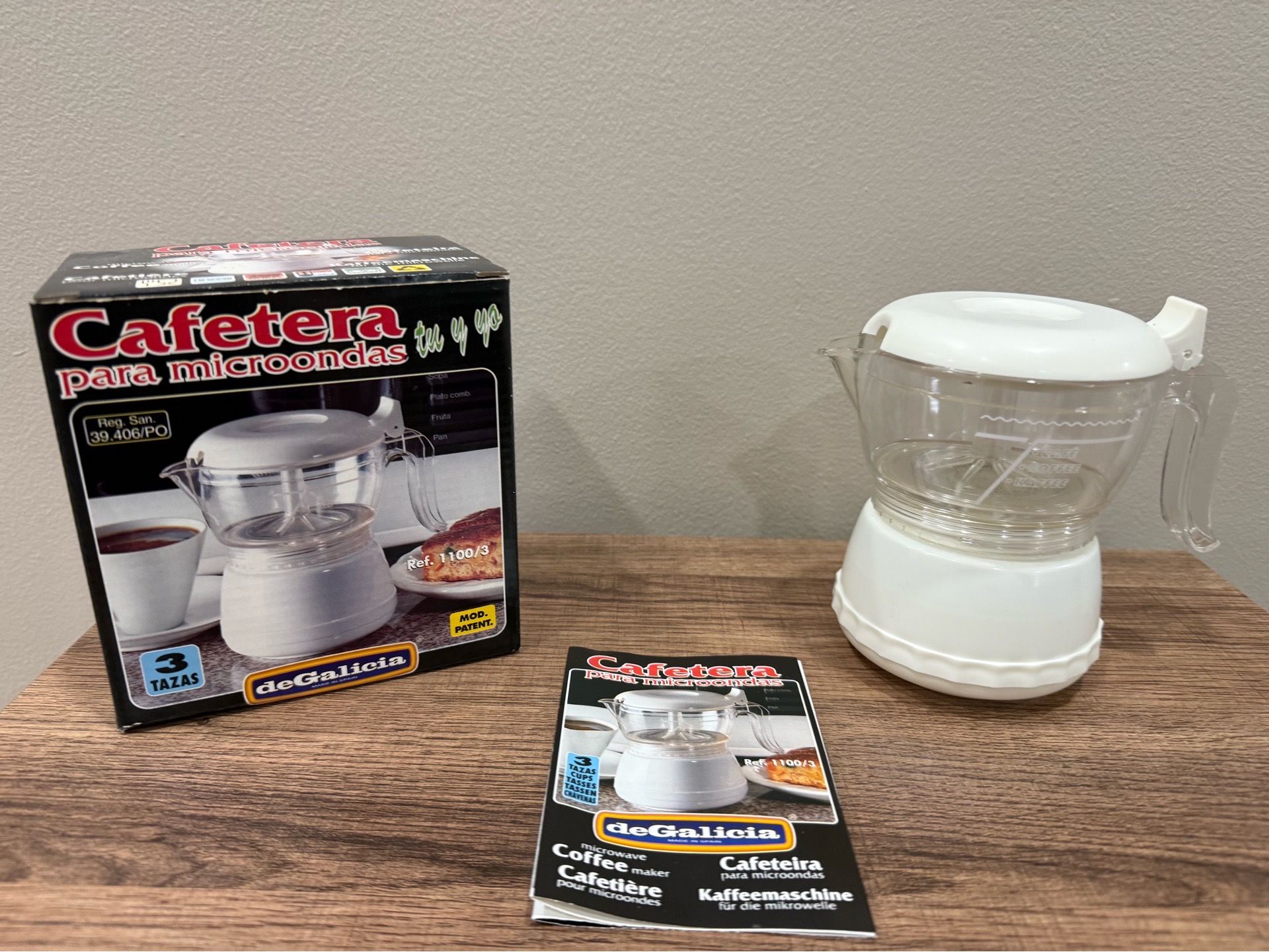 Vintage deGalicia Microwave Coffee Maker (3 Cups) - Discontinued & Rare!