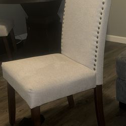 Gray Tufted Dining Chair