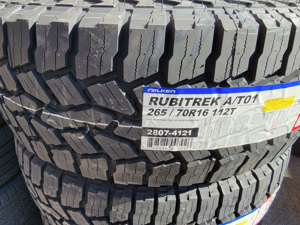265 70 16 FALKEN ALL TERRAIN TIRES 4RUNNER FRONTIER PATHFINDER XTERRA COLORADO CANYON