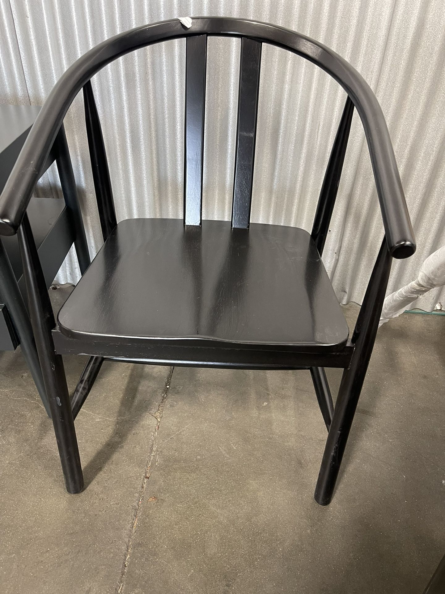 Sculpted Wood Dining Chair Black Hearth Hand with Magnolia for