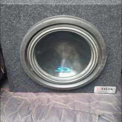 10" Alpine Sub In Box And Amp