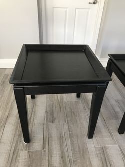 Modern Coffee Black table and 2 end tables. Great set