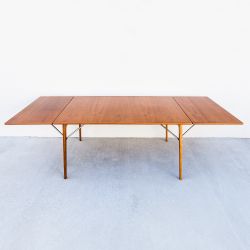 Rare 1950s Danish Modern Teak & Oak Dining Table by Borge Mogensen