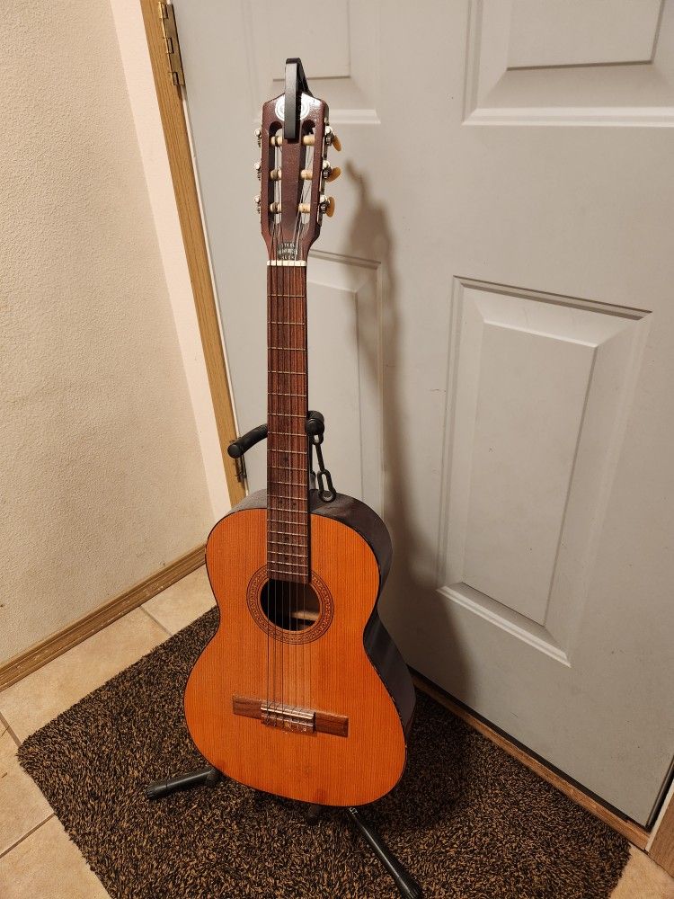 Guitar With Stand And Capo