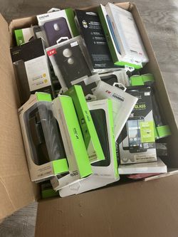 Box Of Over 40 Phone Cases (Android) And A Tempered Glass