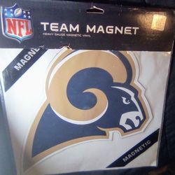 VINTAGE LOS ANGELES RAMS, NFL 12" LOGO TEAM MAGNET 🏈
