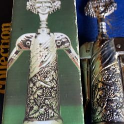 Silver Plated Corkscrew of The God Of Wine Bacchus,Made in Italy, -From 1983, 