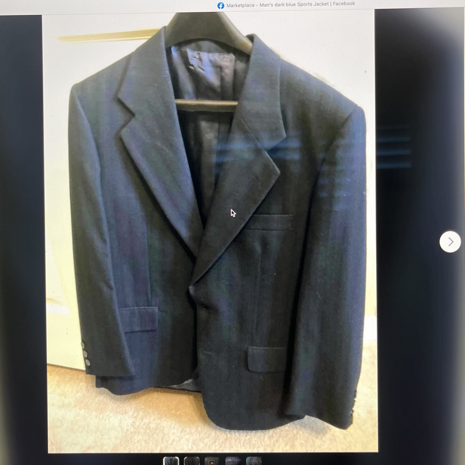 Man’s Dark Blue Sports Jacket