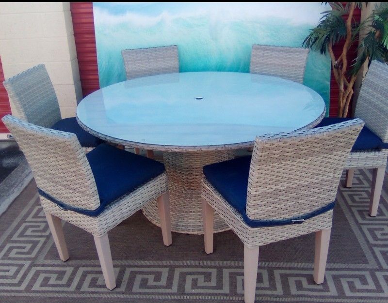 Gray Outdoor Patio Dining Set