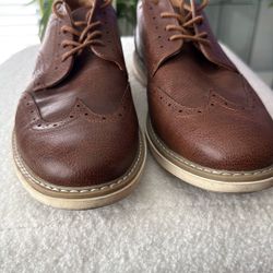 Nautica Wingdeck 2 Wingtip Oxfords Mens Brown Lace Up Dress Shoes Size 10