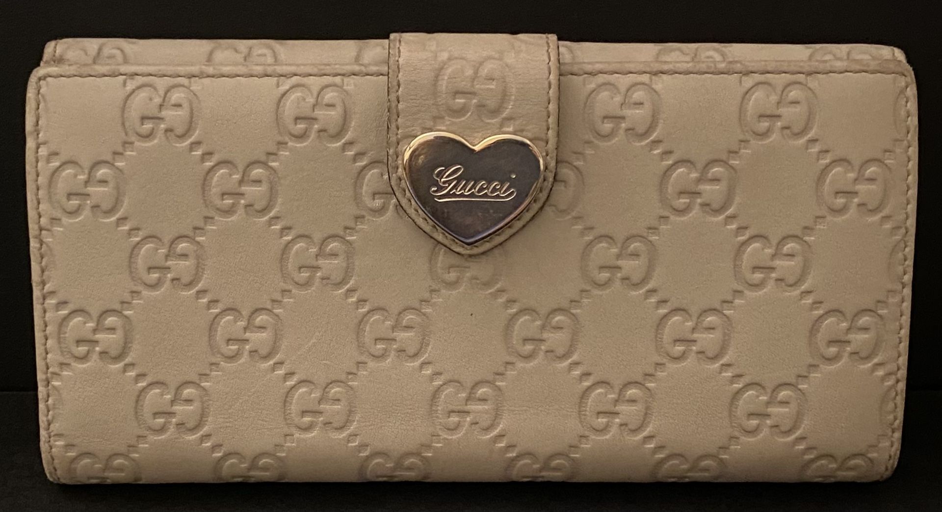 GUCCI Lovely Heart Guccissima Women’s Leather Wallet