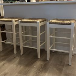  Square Rush Backless Stool 