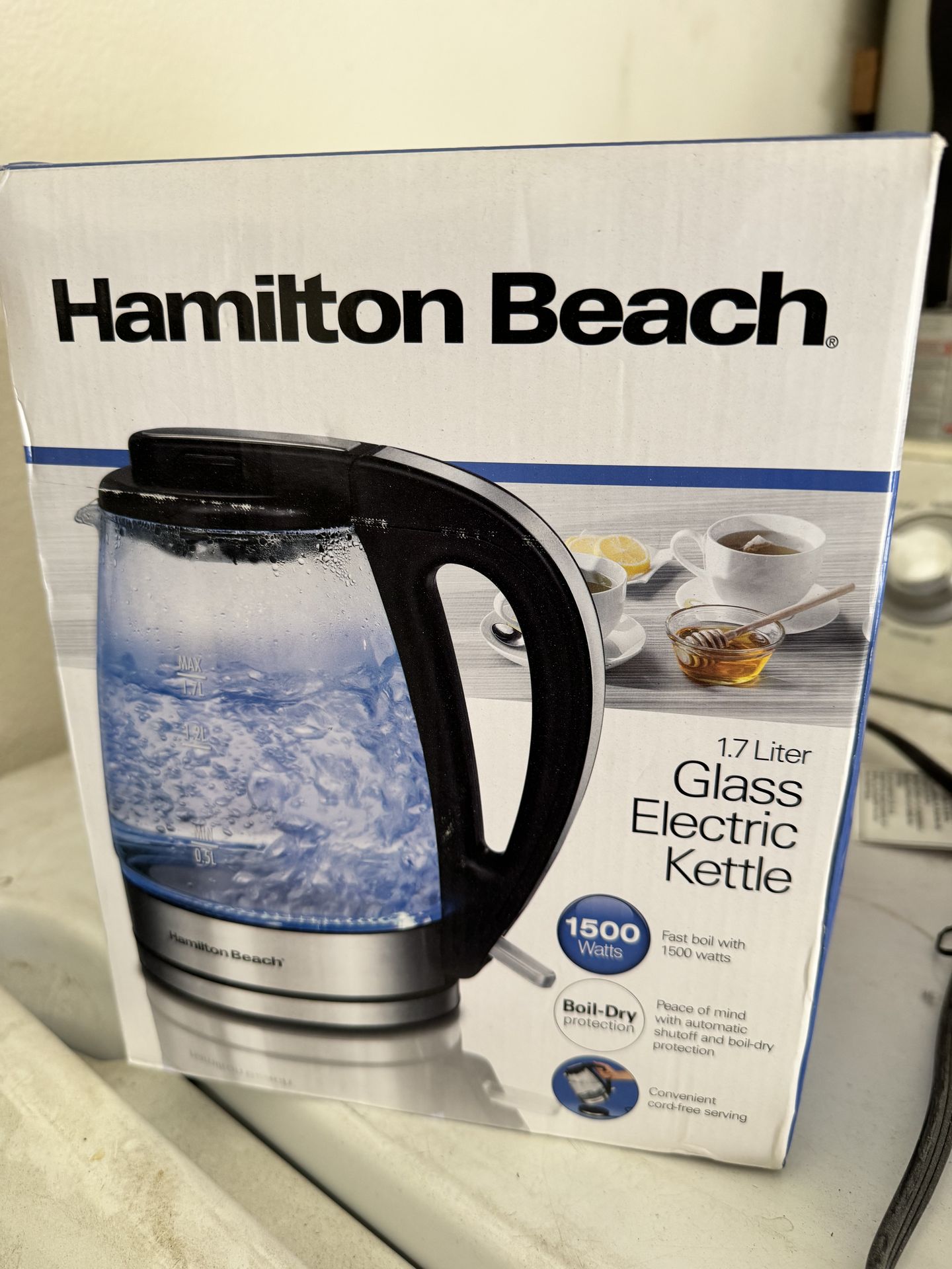 Hamilton Beach Glass Electric Kettle 1.7L
