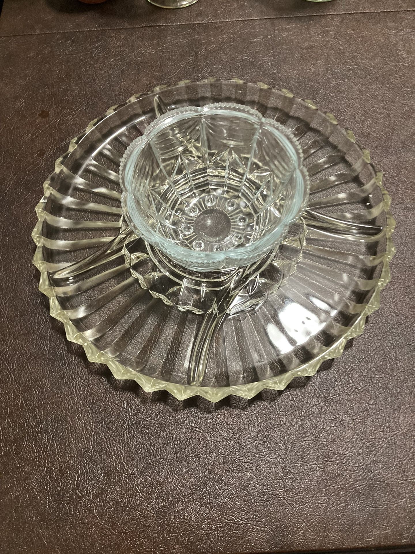 Vintage Glass Appetizer Tray