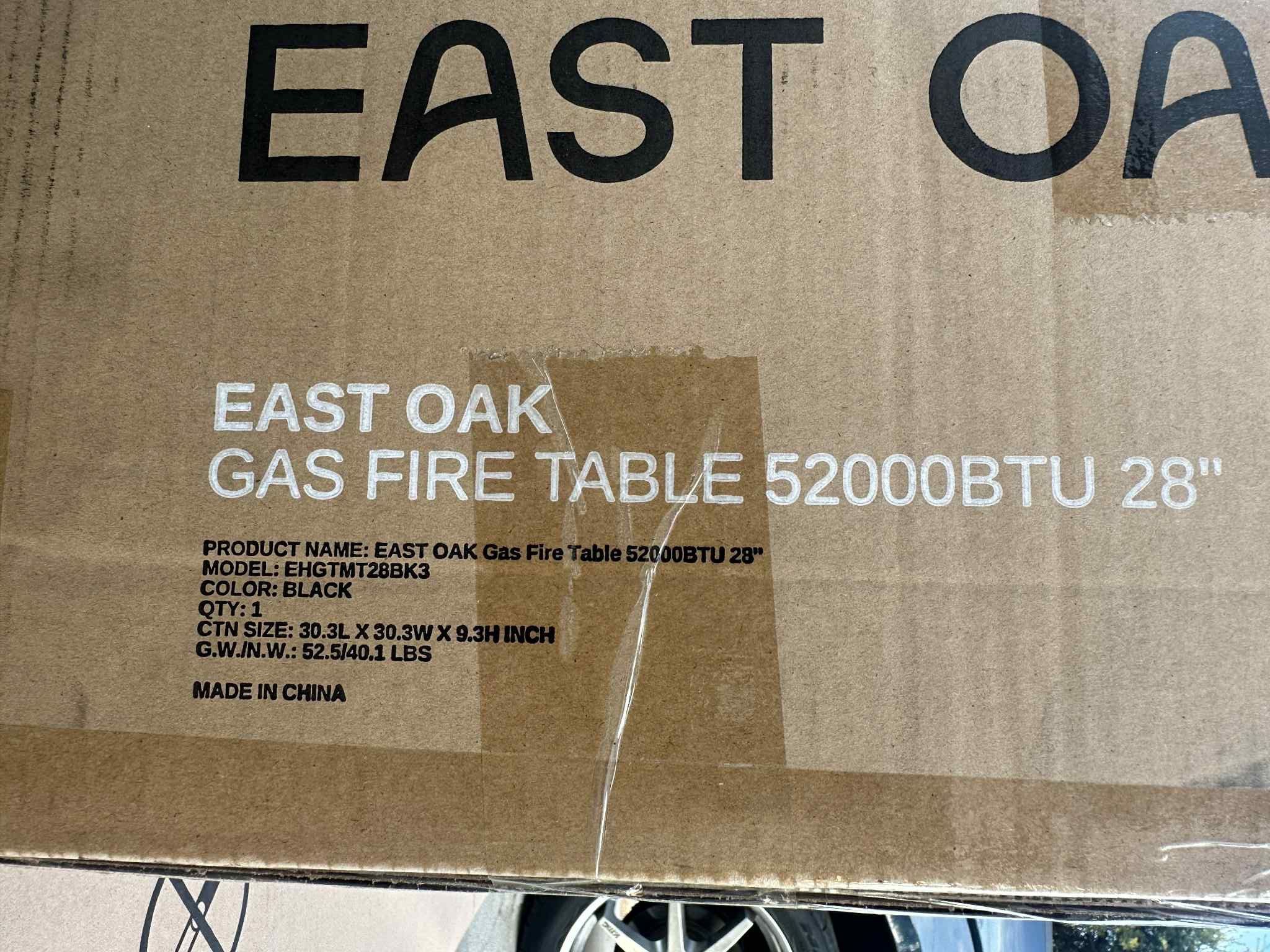 East Oak Fire Pit Table 🔥 Mesa East Oak Para Fogatas 