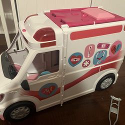 Barbie Ambulance that converts into clinic with additional pediatrician’s office set, dental chair