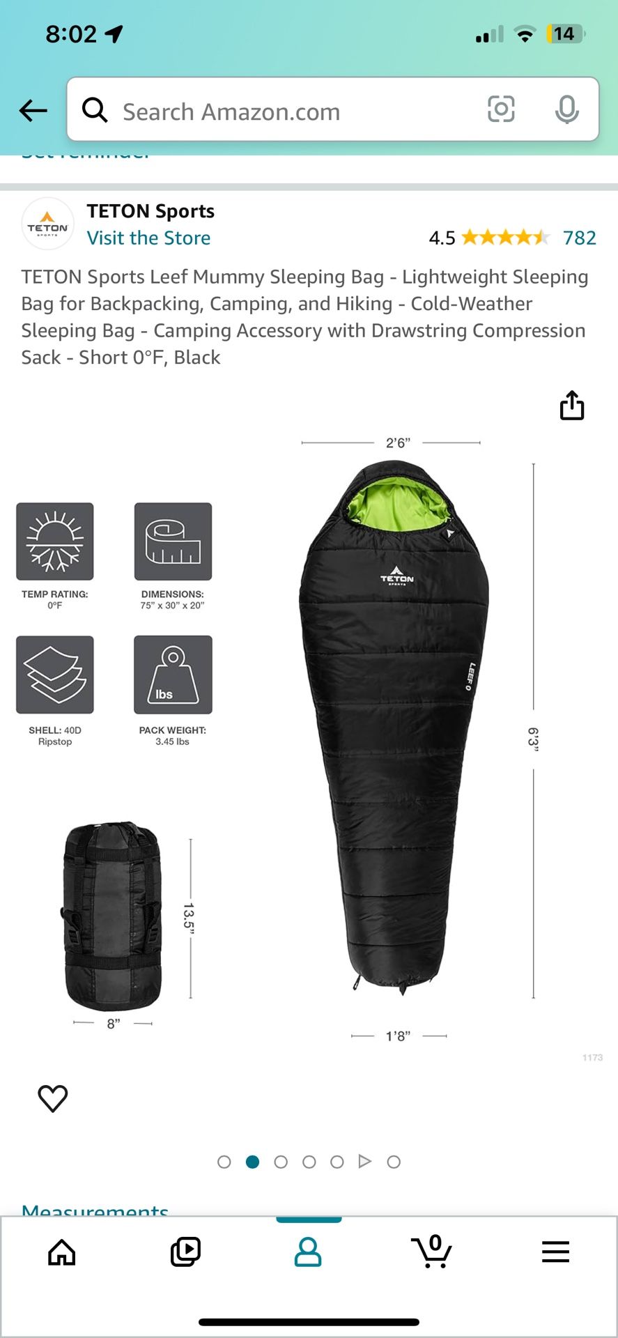 Sleeping Bag - Lightweight Sleeping Bag for Backpacking, Camping, and Hiking - Cold-Weather Sleeping Bag