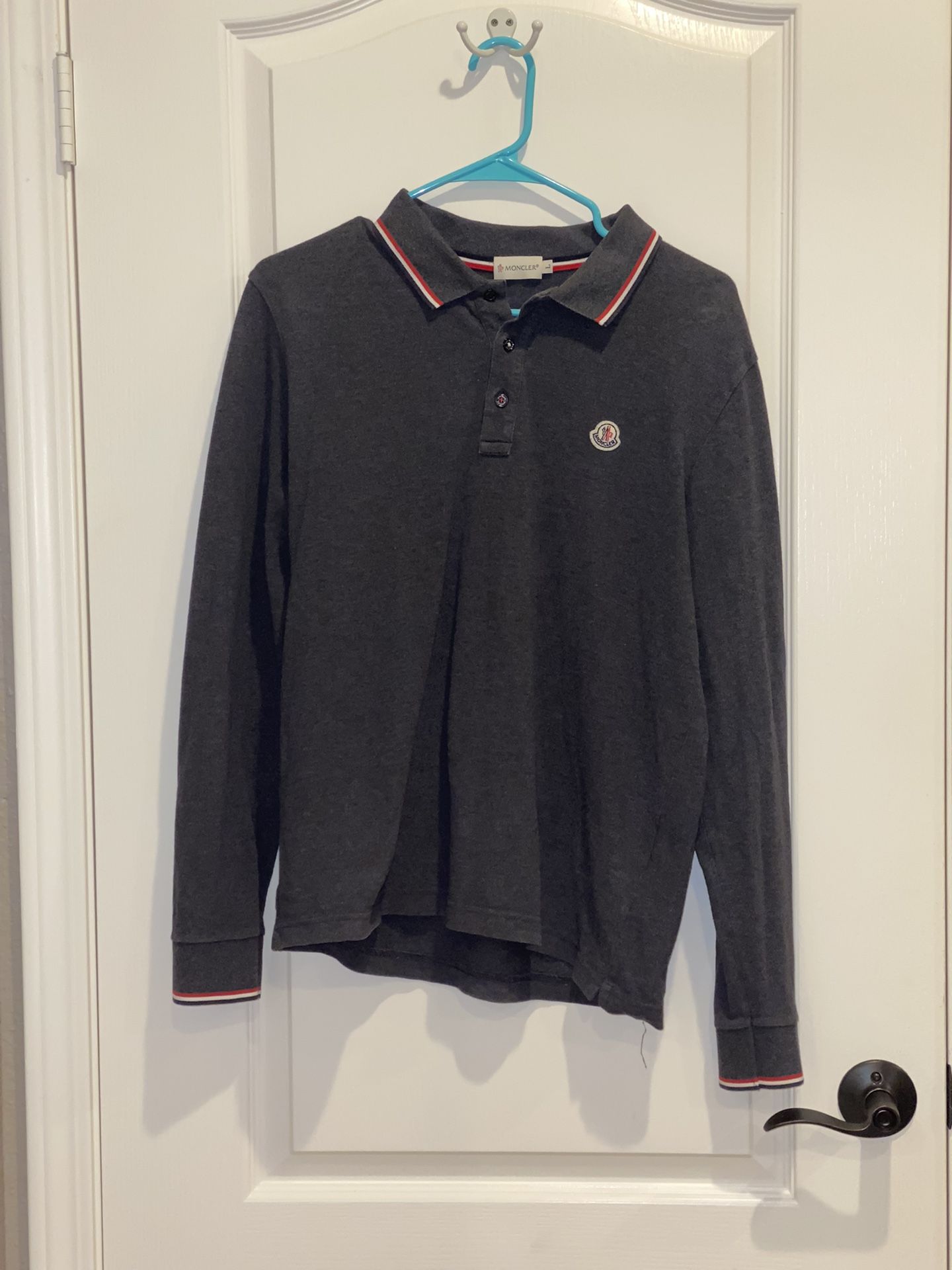 Moncler Maglia Polo Manica Lunga Long Sleeve Mens Size L