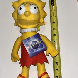 New Lisa Simpson Plush Dolls Toys Stuffed Animals Universal Studios 12"
