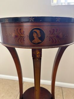 Vintage Hand Painted Neoclassical Accent Table