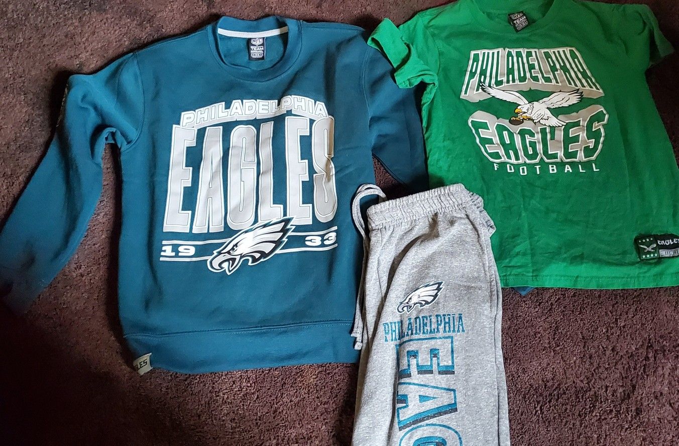 Boys Philadelphia Eagles Clothing Set Size 14-16- Joggers Small