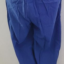 Women's Pull On Pants  XL Blue With Pockets With Schruched Up Ankles