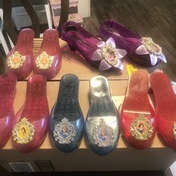 Disney Princess Dress Up Shoes Size 10+ In Excellent Condition