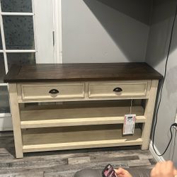 Sofá Consolé Table Cream Tan And Brown
