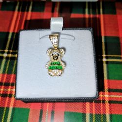 Cute Christmas Teddy Bear Charm