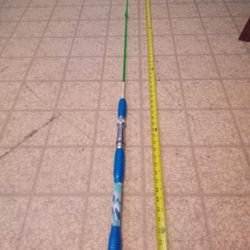 RARE Vintage Refinished 1940s Bristol 73 6ft 4in Steel 2 Piece Fishing Pole.