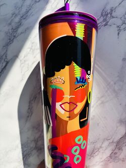 Starbucks She+This Artist Series Tumbler w/ Straw – Colorful Graphic – New