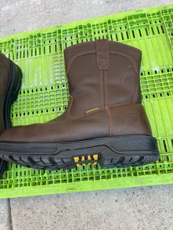Mens work boots size 7.5 leather safety toe