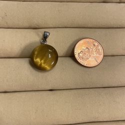 Natural Tiger Eyes Pendant 