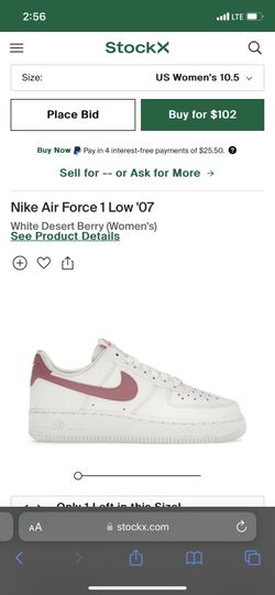 Nike Air Force 1 Low 07’ White Desert Berry