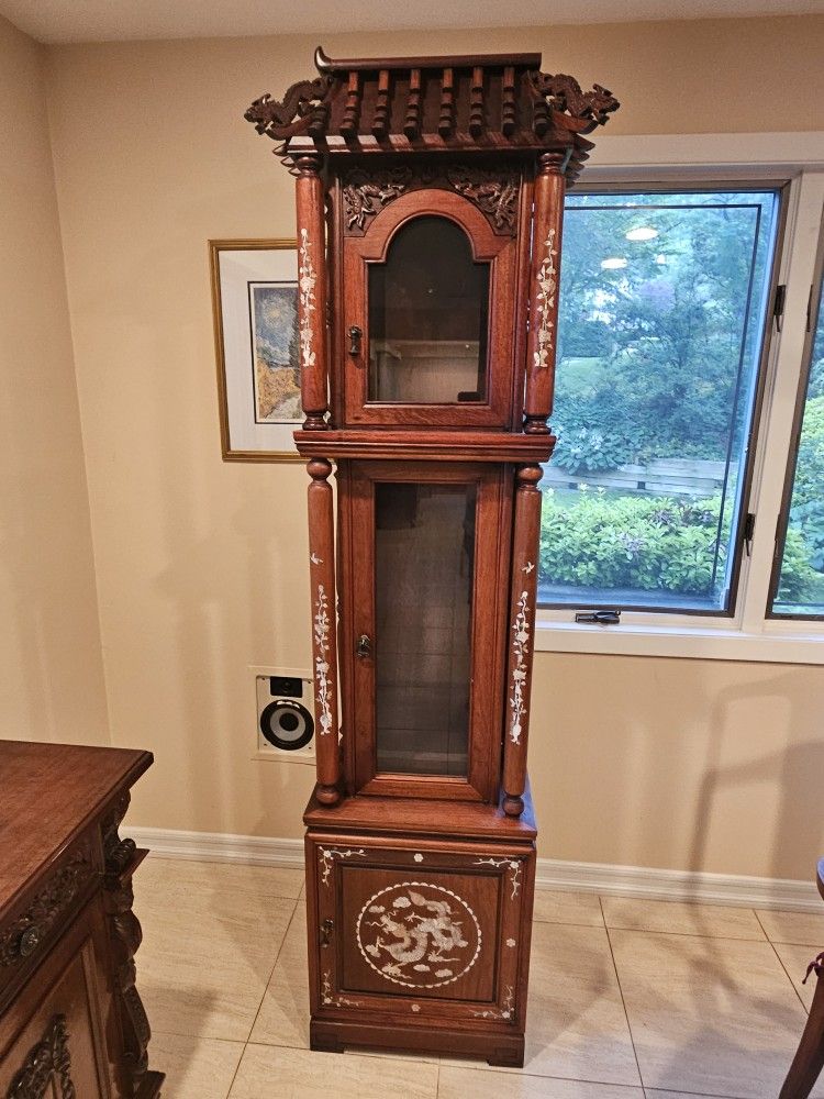 Grandfather Clock Cabinet & Clock Set