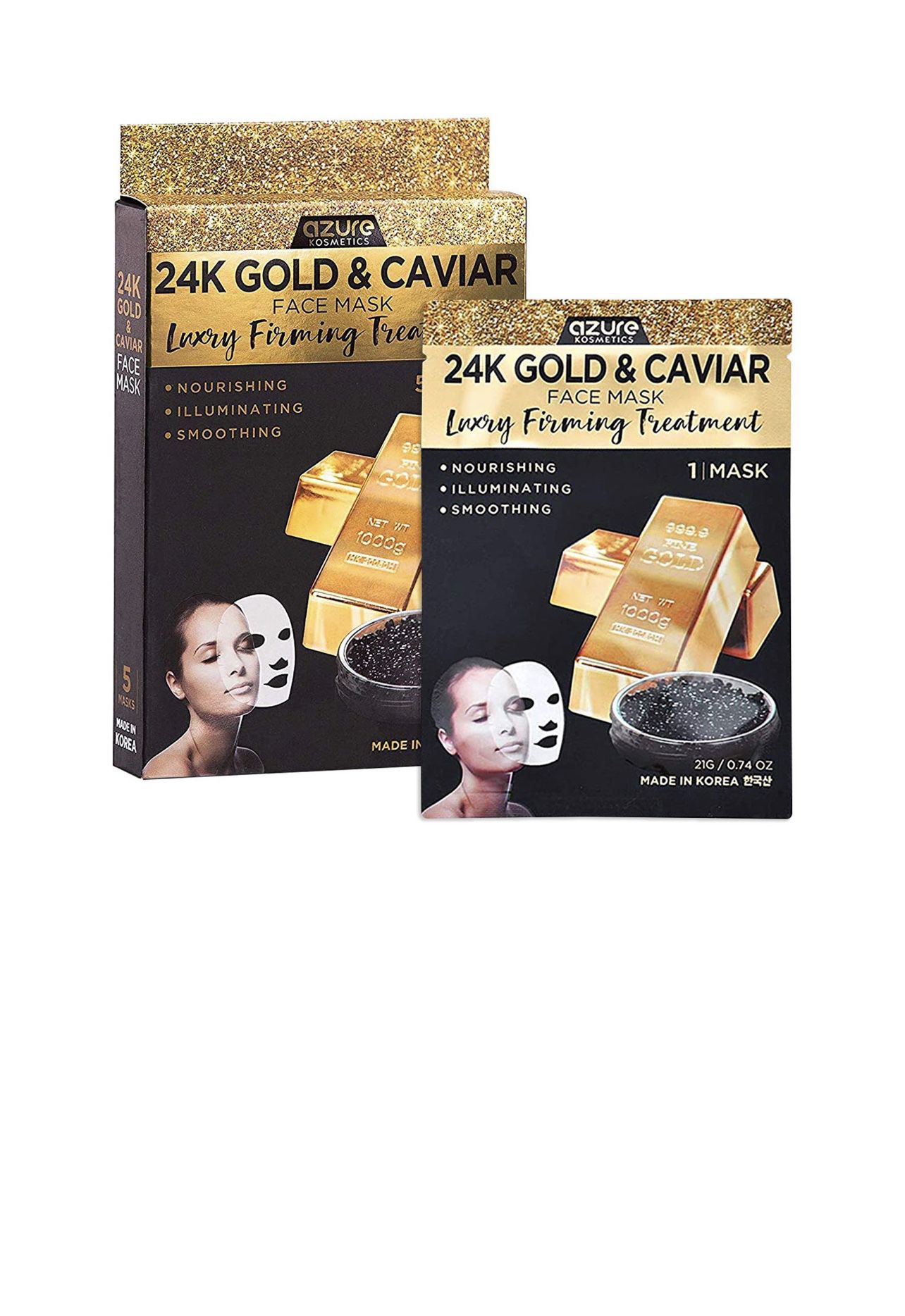 24K Gold & Caviar Face Mask