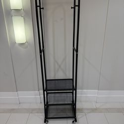 IKEA Clothes rack with shoe storage, anthracite
