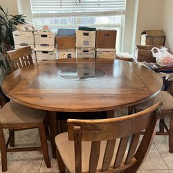 Wood Table Counter Height 