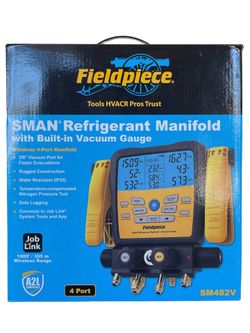 Fieldpiece SMAN Refrigerant Manifold with Built-in Vacuum Gage