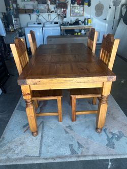 Farmhouse family dining set-solid wood-rustic charm