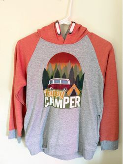 Cherokee Happy Camper Graphic Hoodie Youth Boys Size 10-12
