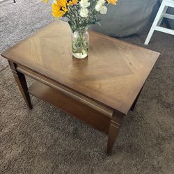 Wood coffee table