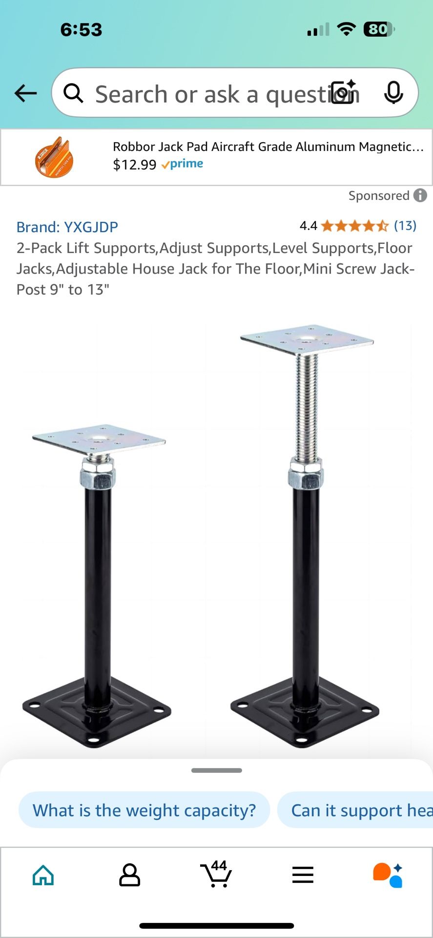 2pack lift support jacks new