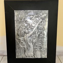 Metal Repoussé Wall Art Plaque 