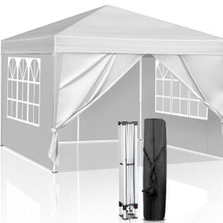 10x10 Pop Up Canopy Tent with 4 Sidewalls, Outdoor Gazebo Canopy Tent, Patio Event Tents Outdoor Commercia