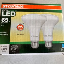 Sylvania LED 9’W (replacement for 65W) 2 Pk